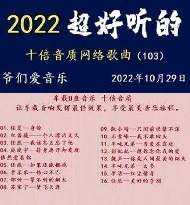 群星《2022超好听的十倍音质网络歌曲（103）》WAV分轨