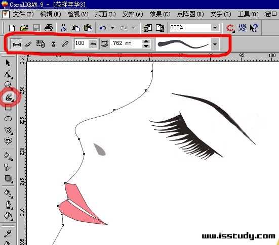 CorelDraw(CDR)简单几步设计绘制漂亮时尚的美女图像实例教程