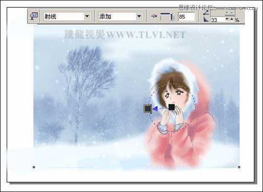 用CorelDRAW绘制雪地中的唯美女孩教程