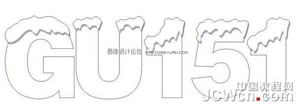 CorelDRAW制作漂亮的积雪字体特效教程