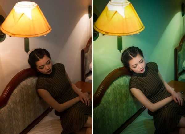 LR+PS摄影后期调出青色复古情绪人像