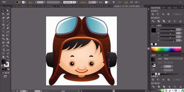ai怎么设计卡通的儿童头像? ai画戴飞行帽儿童头像的教程