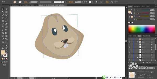 ai怎么绘制大灰兔卡通小动物? ai大灰兔的设计方法