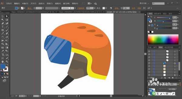 ai怎么绘制头盔? ai头盔矢量素材图的画法