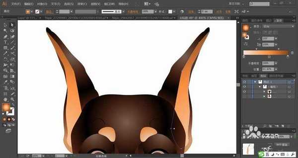 ai怎么手绘猎犬矢量图? ai猎犬的设计方法
