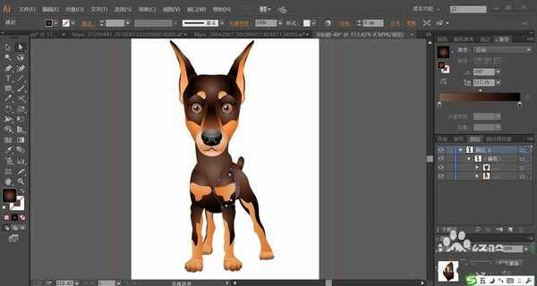 ai怎么手绘猎犬矢量图? ai猎犬的设计方法