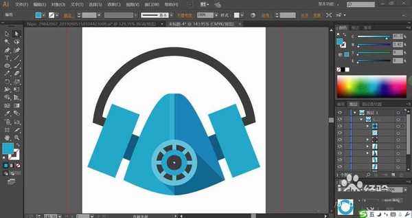 ai怎么设计防护面具? ai防护面具的画法