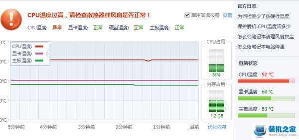 电脑CPU温度过高原因和简单处理方法